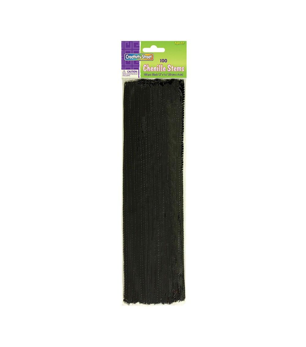 12″ Black Chenille Stems 100pk  |  Basic Craft Supplies Basic Craft Supplies Basic Craft Supplies