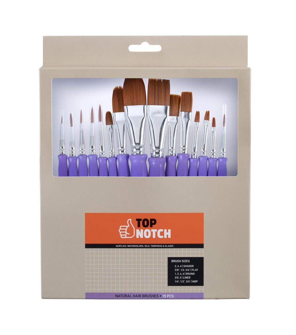 15ct Natural Hair Brush Value Pack  |  Craft Painting Craft Painting Craft Painting