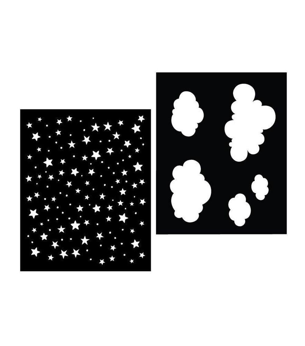 2 pk 6.5”x5.25” Stencils Sky  |  Craft Painting Craft Painting Craft Painting