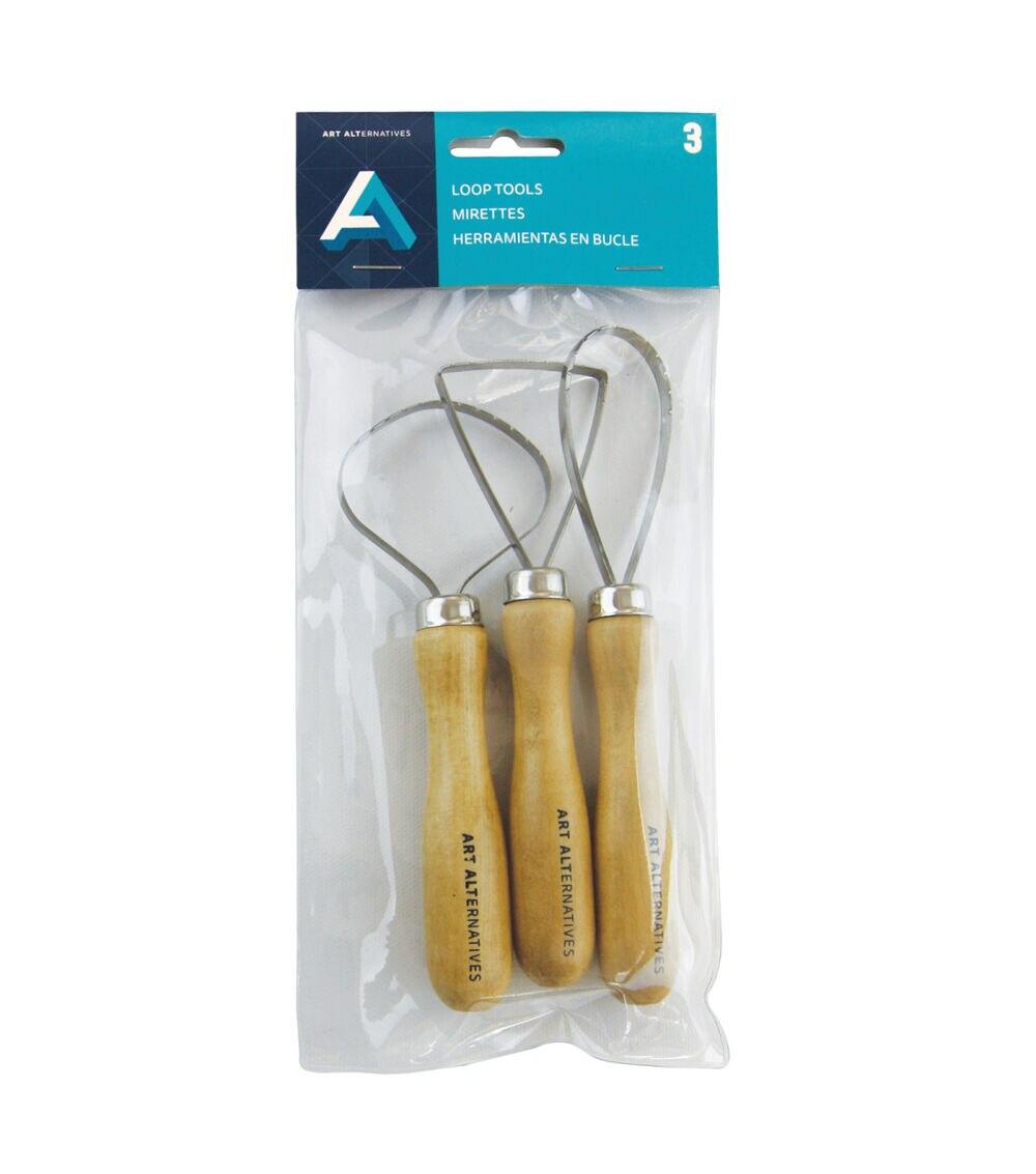 3pc Stainless Steel Loop Tools With Wood Handles  |  Hobbies Crafts & Hobbies Hobbies