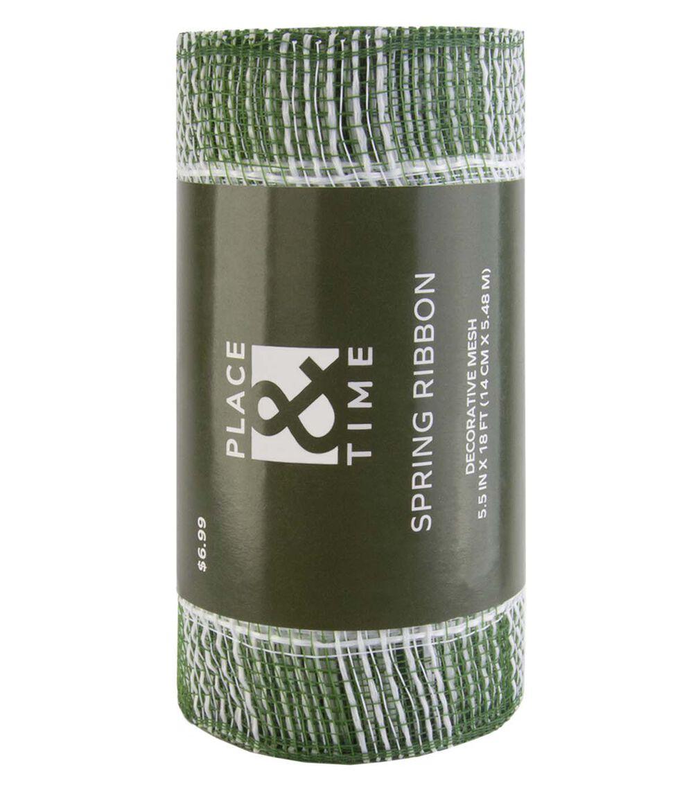 5.5″ x 18′ Spring Green Plaid Decorative Mesh  |  Ribbons & Deco Mesh Crafts & Hobbies Ribbons & Deco Mesh