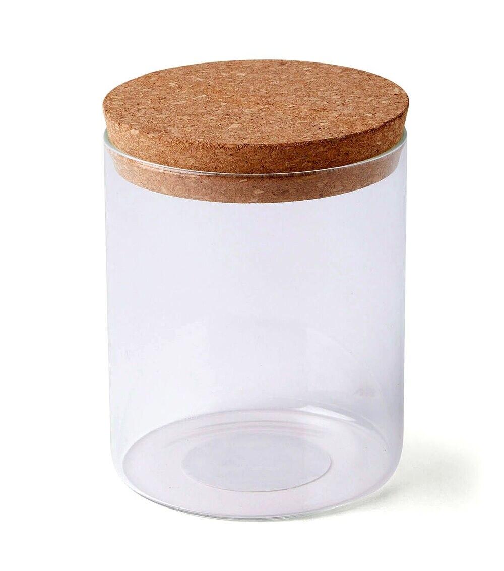 5″ Round Glass Jar With Cork Lid  |  Glass & Craft Blanks Crafts & Hobbies Glass & Craft Blanks