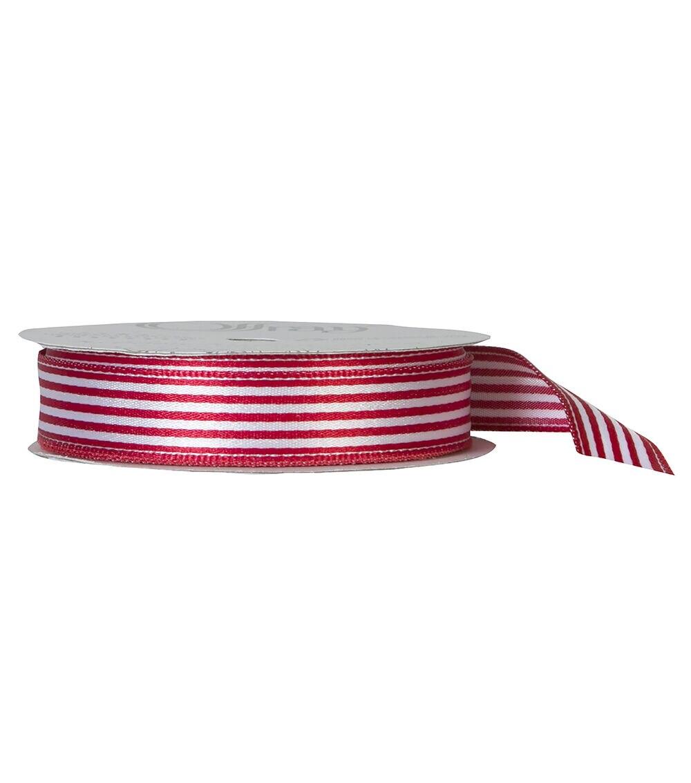 5/8″x9′ Oxford Woven Stripe Ribbon Red  |  Ribbons & Deco Mesh Crafts & Hobbies Ribbons & Deco Mesh