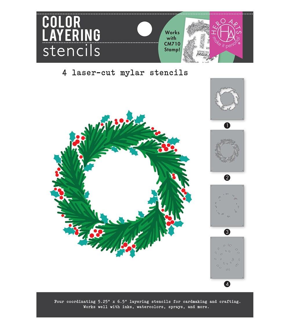 6.5″ Color Layering Wreath Stencils 4ct  |  Craft Painting Craft Painting Craft Painting