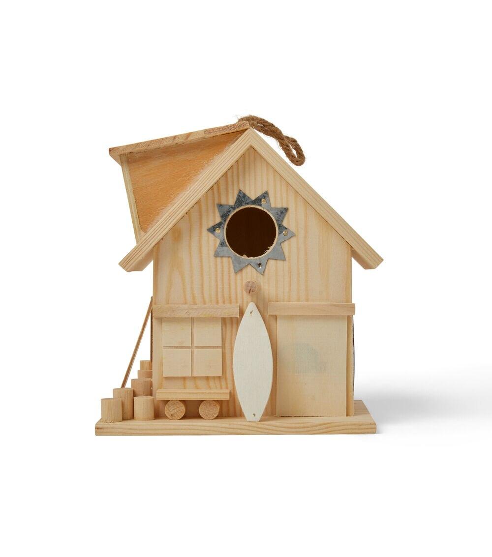 6″ Wood Surf Shack Birdhouse  |  Unfinished Craft Wood Crafts & Hobbies Unfinished Craft Wood