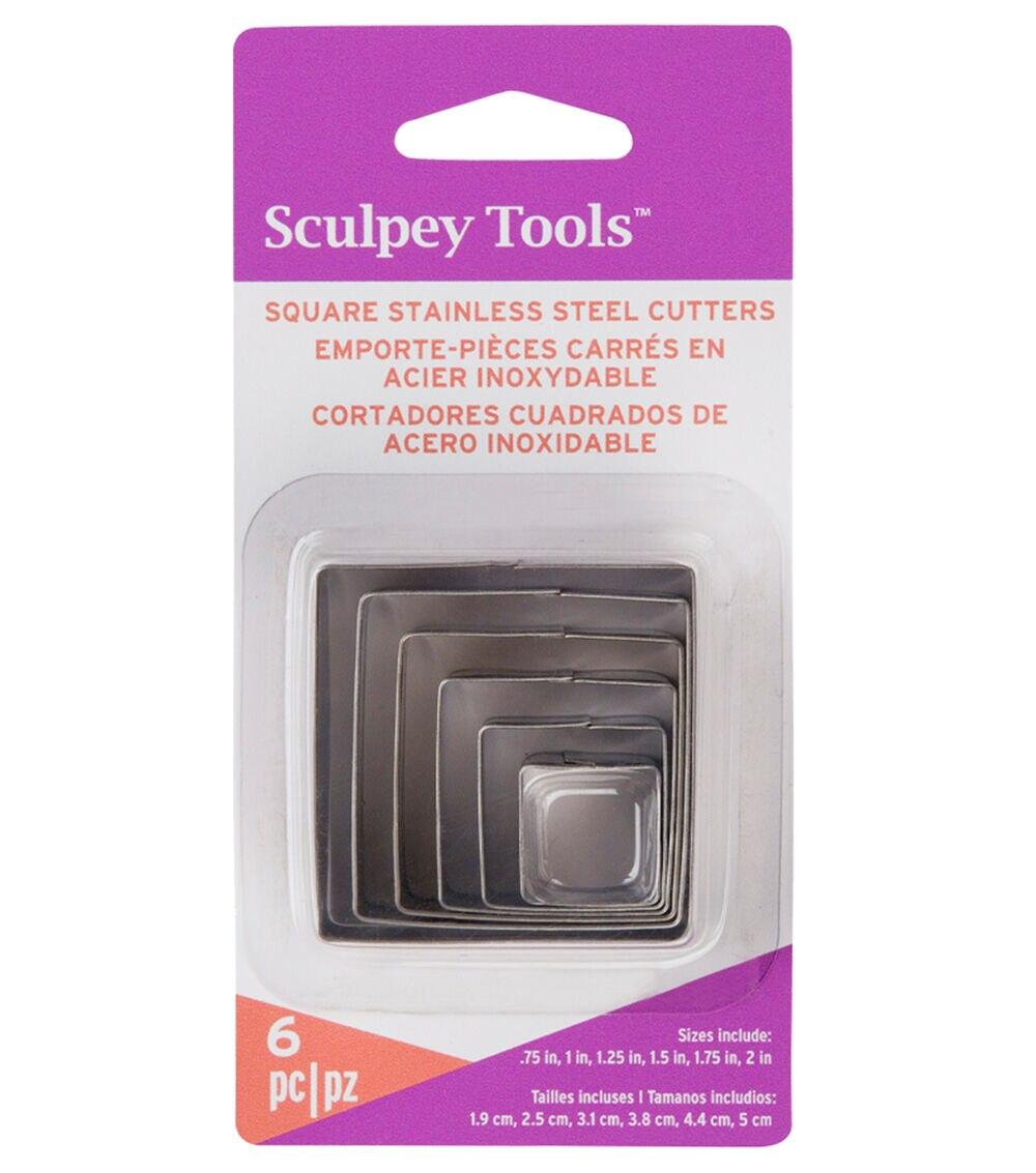 6pc Stainless Steel Square Clay Cutters  |  Hobbies Crafts & Hobbies Hobbies