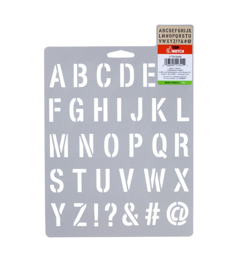 7″ x 10″ Alphabet Skinny Paper Stencil UPaper Stenciler  |  Craft Painting Craft Painting Craft Painting