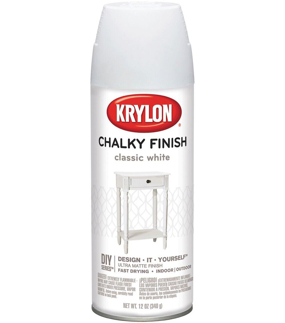 Chalky Finish Aerosol Spray Paint 12oz  |  Craft Painting Craft Painting Classic White