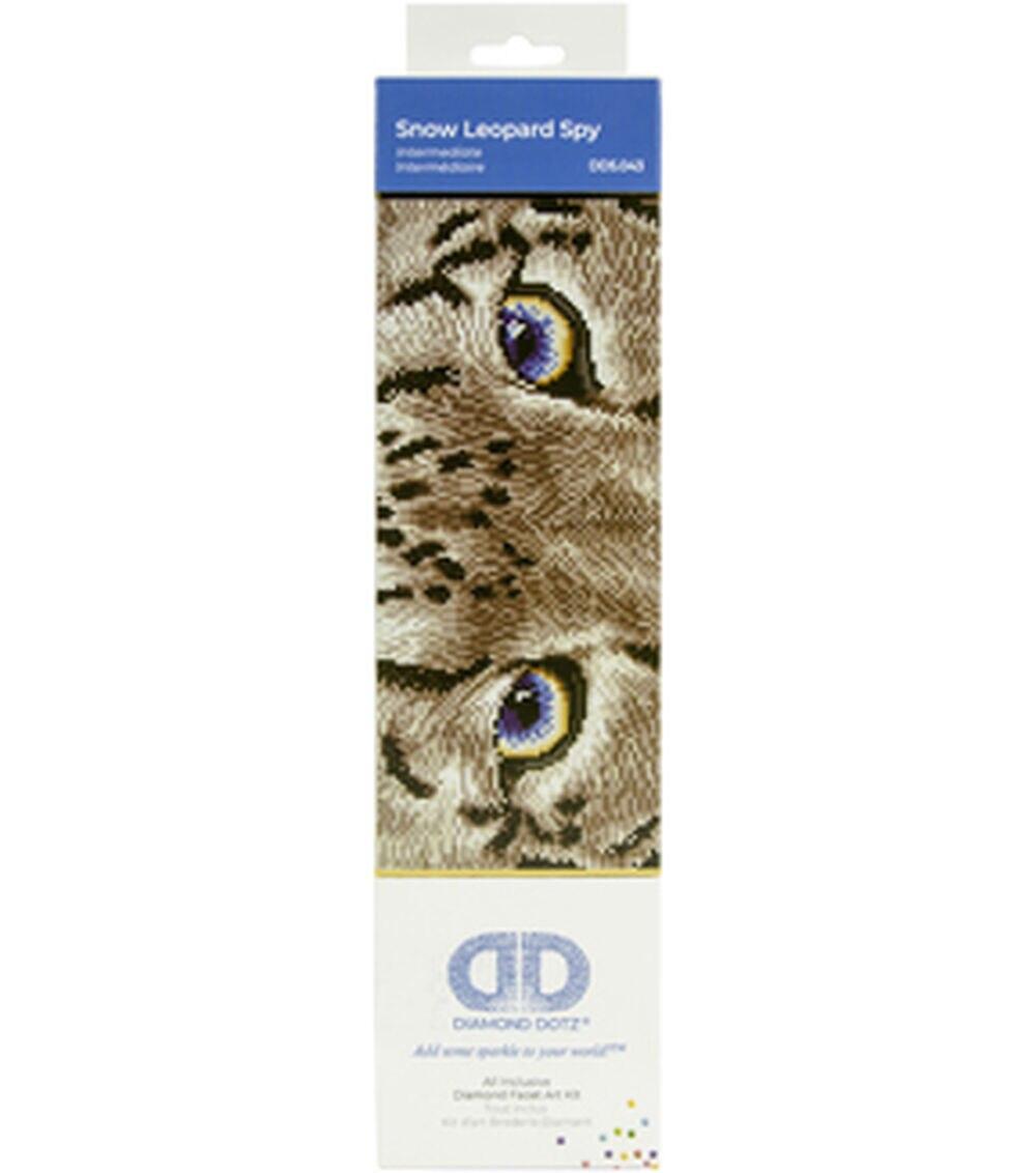 Diamond Dotz 16″ x 7″ Snow Leopard Spy Embroidery Facet Art Kit  |  Hobbies Crafts & Hobbies Hobbies