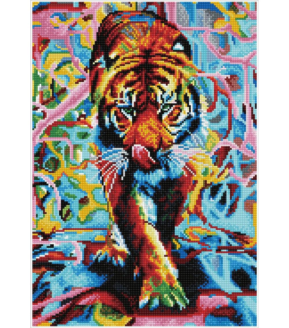 Diamond Dotz 18″ Psychedelic Tiger Diamond Painting Kits  |  Hobbies Crafts & Hobbies Hobbies