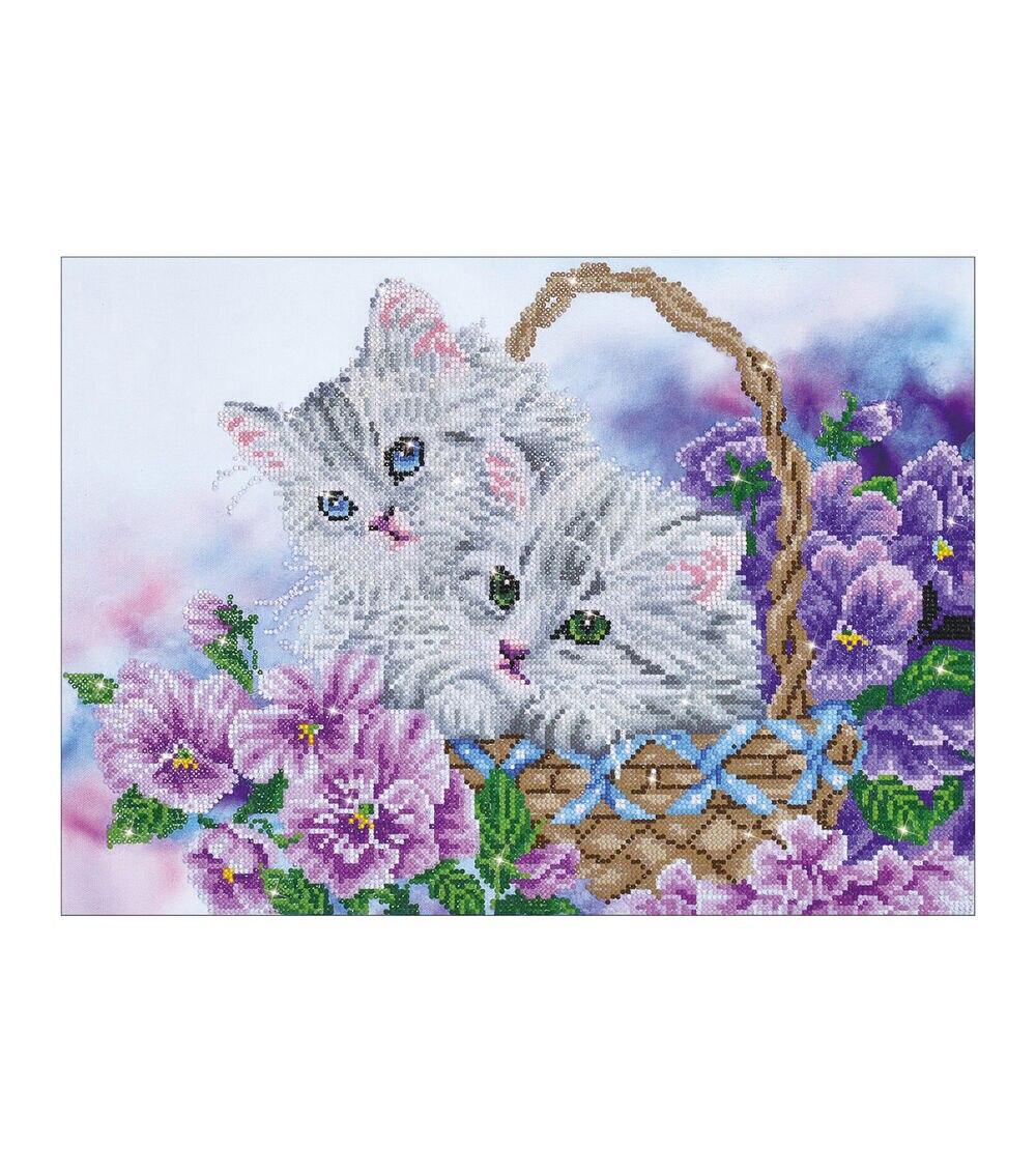 Diamond Dotz Diamond Embroidery Facet Art Kit 23.5”X18” Kitty Basket  |  Hobbies Crafts & Hobbies Hobbies