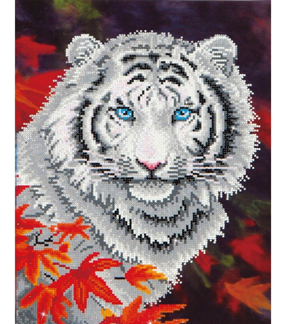 Diamond Embroidery Facet Art Kit 17.2″X21.7″ White Tiger In Autumn  |  Hobbies Crafts & Hobbies Hobbies