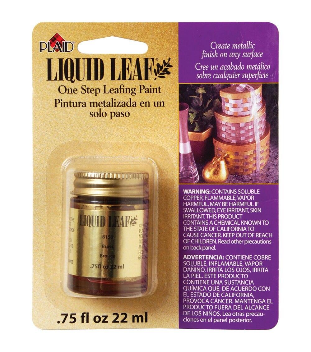 Liquid Leaf 0.75 fl. oz One Step Leafing Paint Brass  |  Craft Painting Craft Painting Craft Painting