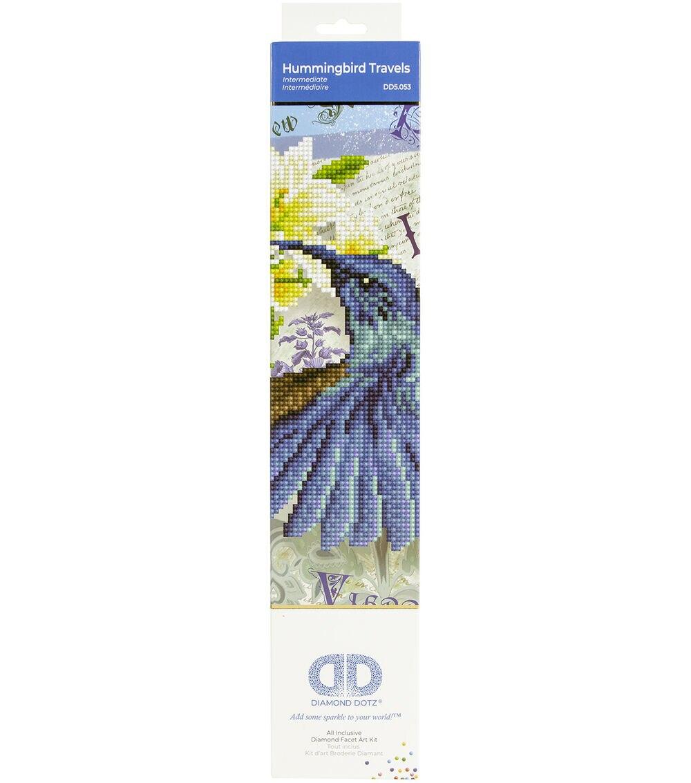 Diamond Dotz 12″ x 12″ Hummingbird Travels Embroidery Facet Art Kit  |  Hobbies Crafts & Hobbies Hobbies