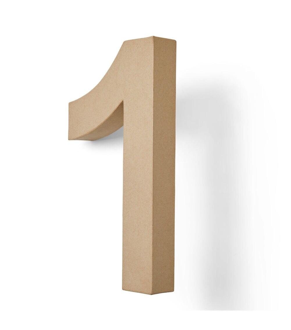 12in Paper Mache Number  |  Unfinished Craft Wood Crafts & Hobbies Number 1/Number 2/Number 3/Number 4/Number 5/Number 6/Number 7/Number 8/Number 9