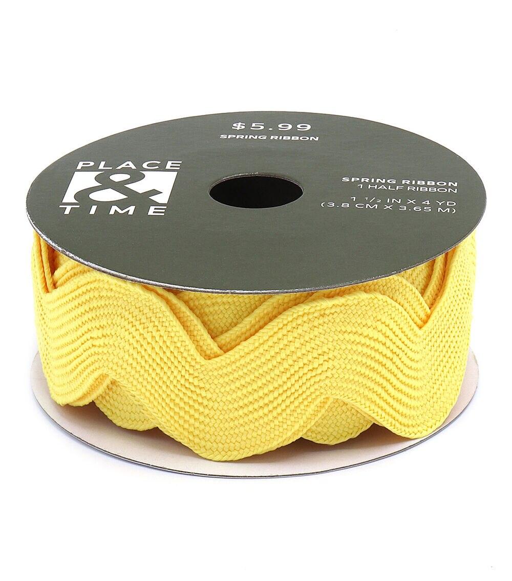 1.5″ x 12′ Spring Yellow Rick Rack Ribbon  |  Ribbons & Deco Mesh Crafts & Hobbies Ribbons & Deco Mesh